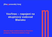 Vavřinec - napojení na skupinový vodovod Blansko